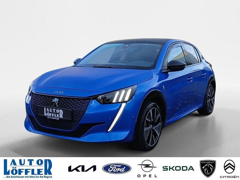 Blau Gebraucht 2021 Peugeot e-208 GT Kleinwagen | 16.211 € (Fairer Preis) - Bild 1/4