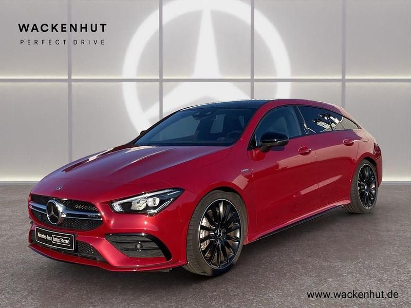 Rot Gebraucht 2021 Mercedes CLA35 AMG Shooting Brake AMG Kombi | 38.490 € (Guter Preis) - Bild 1/4