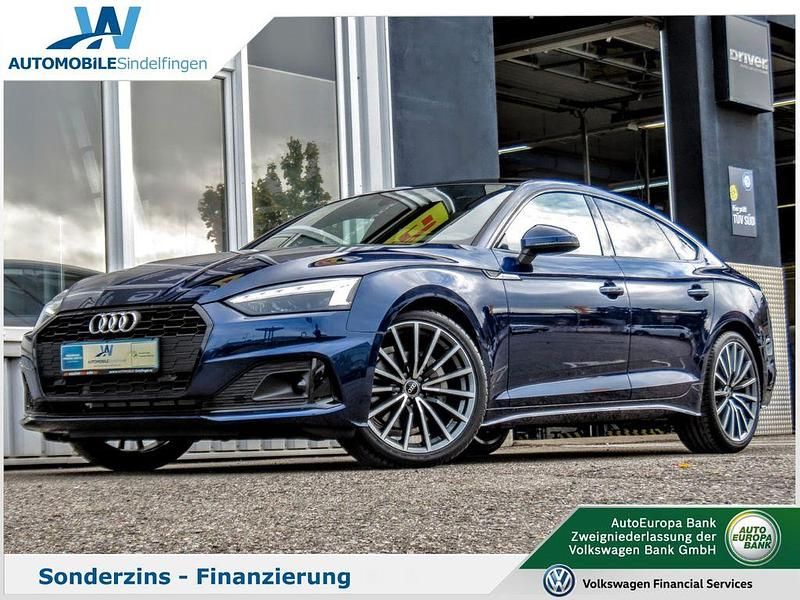 Navarrablau metallic Gebraucht 2023 Audi A5 Sportback S-Line Limousine | 38.900 € (Guter Preis) - Bild 1/4