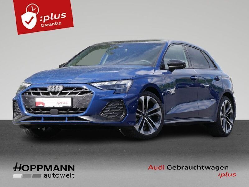 Blau Gebraucht 2024 Audi A3 Sportback S-Line Limousine | 36.460 € (Fairer Preis) - Bild 1/4