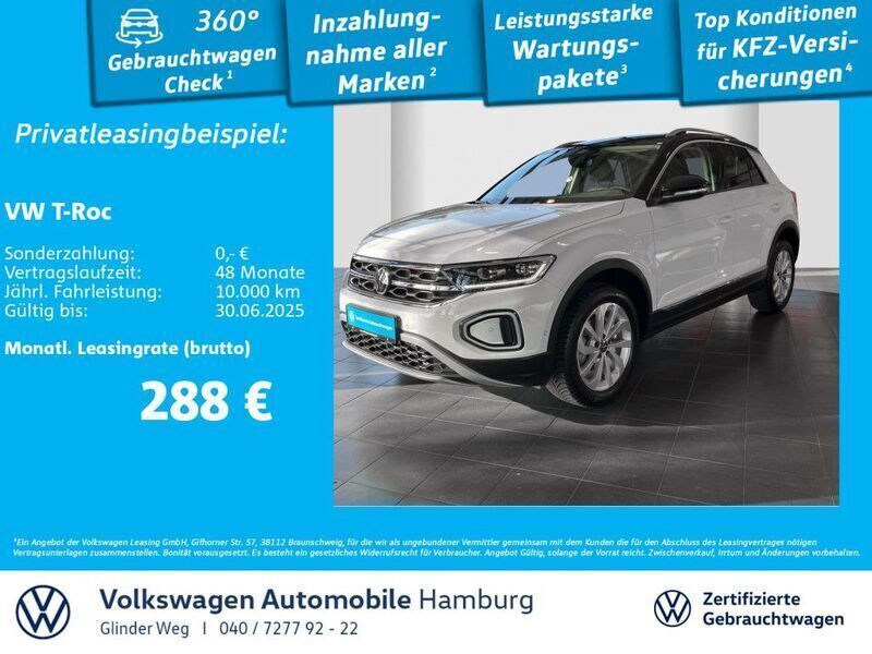 Pure white Gebraucht 2024 VW T-Roc Style SUV | 31.690 € (Fairer Preis) - Bild 1/3