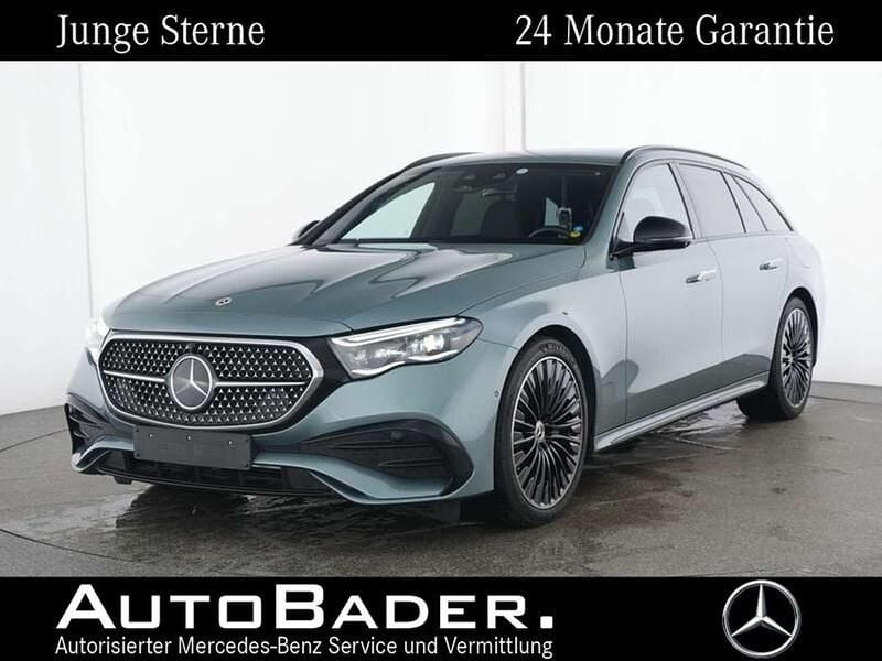 188 lack verdesilber Gebraucht 2024 Mercedes E300 AMG Kombi | 49.745 € (Guter Preis) - Bild 1/4