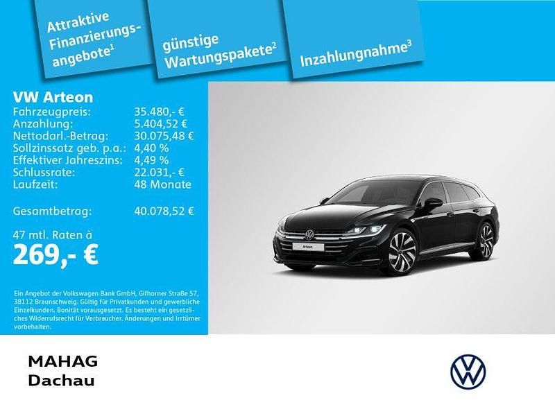 Schwarz Gebraucht 2023 VW Arteon R-line Limousine | 35.480 € (Etwas zu teuer) - Bild 1/1