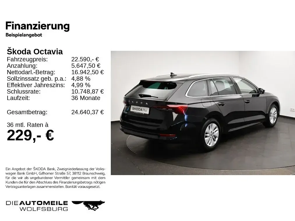 Gebraucht Skoda Octavia Ambition 110 PS (80 kW) 2024 Schwarzmagic perleffekt Kombi