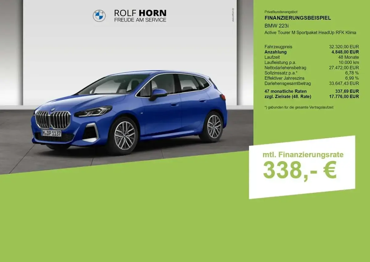 Gebraucht BMW 223 Active Tourer M Sport 218 PS (160 kW) 2023 Blau Van / Kleinbus