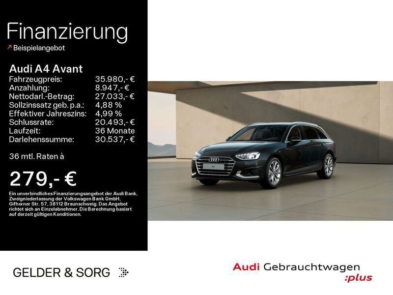 Schwarz Gebraucht 2022 Audi A4 Advanced Kombi | 35.980 € (Teuer) - Bild 1/4
