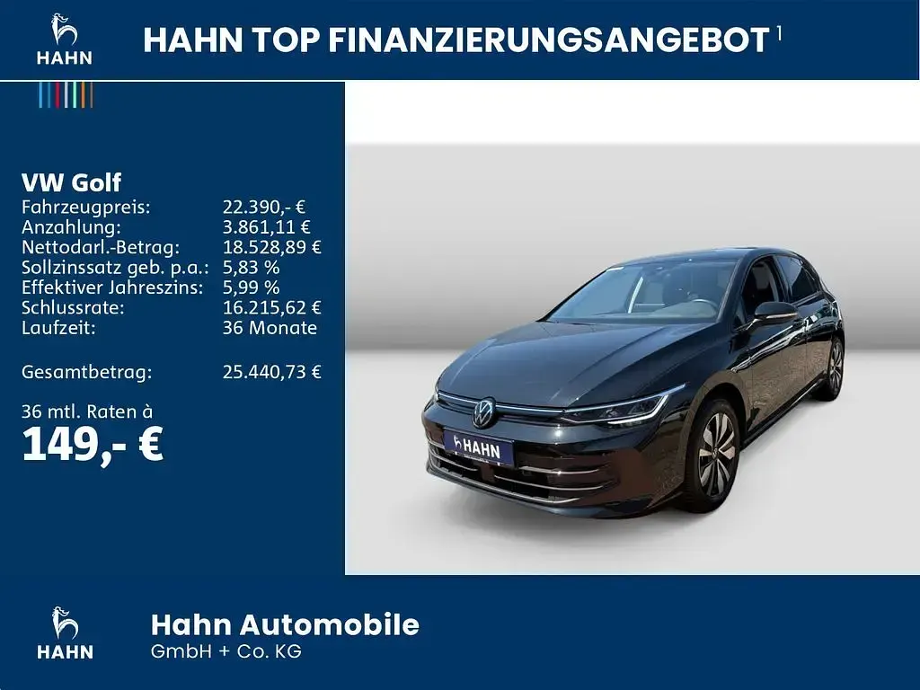 Gebraucht VW Golf VIII Goal 116 PS (85 kW) 2025 Grenadillschwarz metallic Limousine