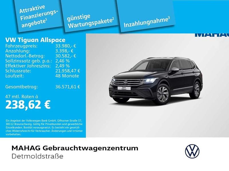 Schwarz Gebraucht 2024 VW Tiguan Allspace Life SUV | 33.980 € (Guter Preis) - Bild 1/2