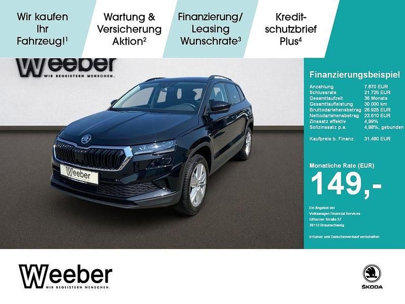 Schwarzmagic perleffekt (metallic) Gebraucht 2024 Skoda Karoq Selection SUV | 31.480 € (Guter Preis) - Bild 1/4