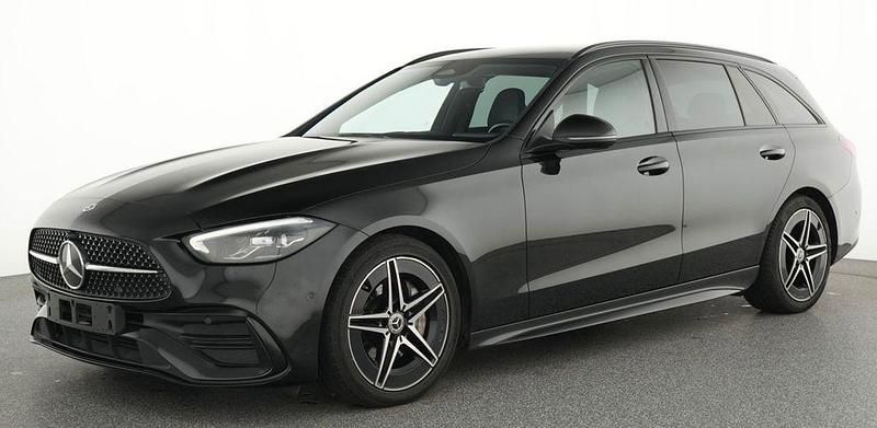 Schwarz Gebraucht 2022 Mercedes C200 AMG line Limousine | 29.900 € - Bild 1/4