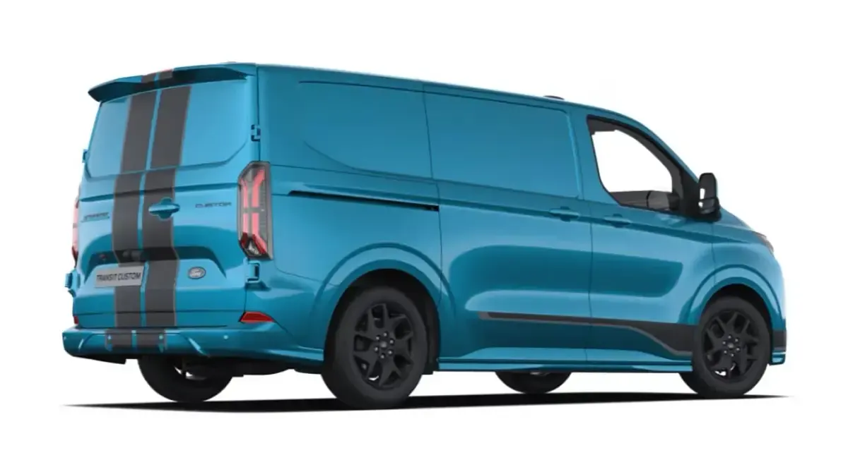 Neu Ford E-Transit Sport 160 kW (218 PS) 2026 Digital aqua blue metallic Van