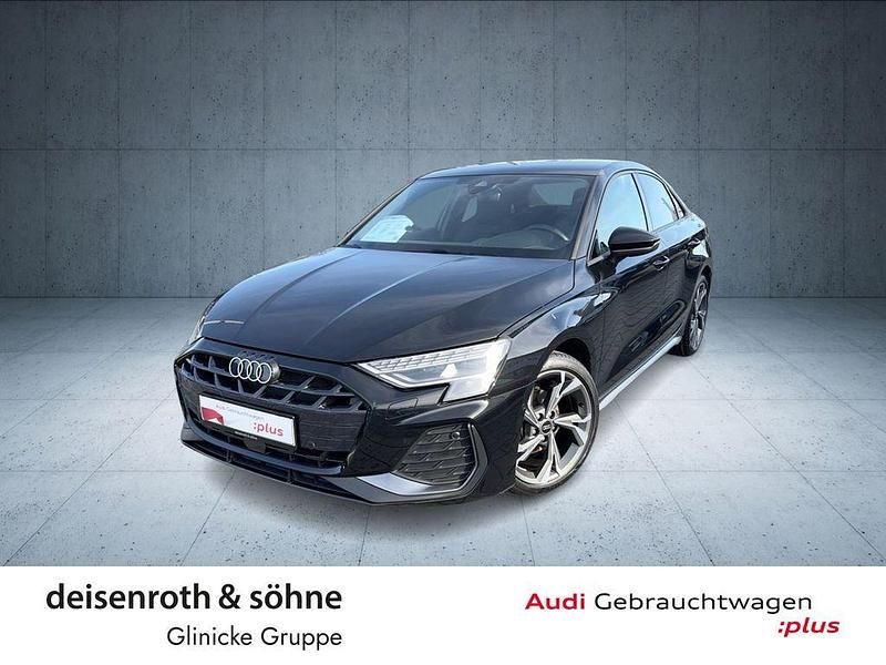 Mythosschwarz metallic Gebraucht 2025 Audi A3 S-Line Limousine | 32.930 € (Etwas zu teuer) - Bild 1/4
