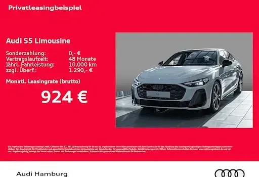 Ny Audi S5 Ambiente 367 HK (269 kW) 2025 Hvid Sedan