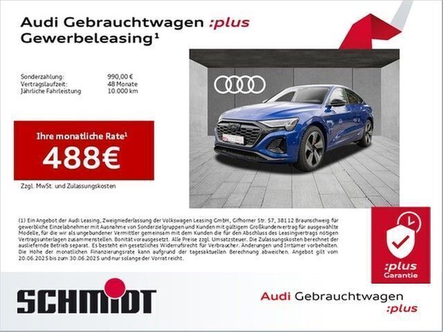 Ultrablau metallic Gebraucht 2024 Audi Q8 e-tron S-Line SUV | 61.840 € (Teuer) - Bild 1/3