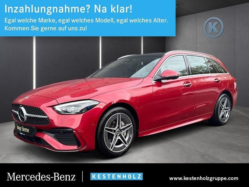 Rot Gebraucht 2024 Mercedes C220 AMG Kombi | 51.890 € - Bild 1/4