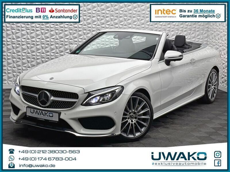 Polarweiss unilack Gebraucht 2018 Mercedes C300 AMG Cabrio | 34.990 € (Fairer Preis) - Bild 1/4