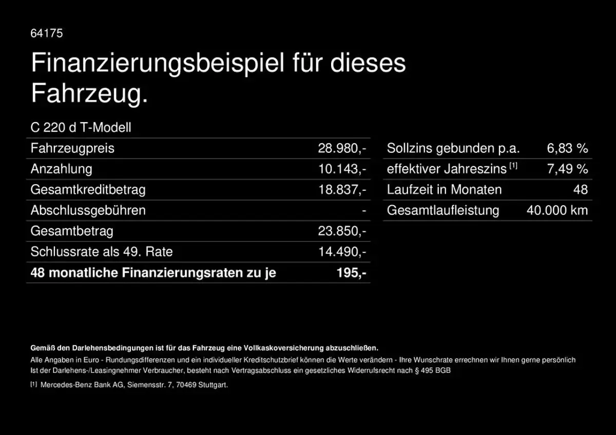 Gebraucht Mercedes C220 Avantgarde 200 PS (147 kW) 2023 Blau Limousine