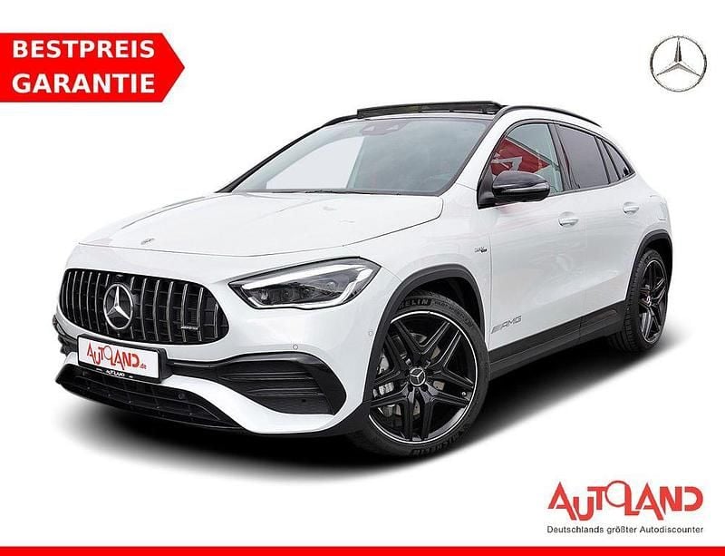 Digitalweiß metallic (metallic) Gebraucht 2021 Mercedes GLA35 AMG AMG SUV | 45.890 € (Fairer Preis) - Bild 1/4
