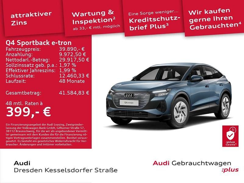 Gebraucht Audi Q4 e-tron 150 kW (204 PS) 2025 Geysirblau metallic SUV