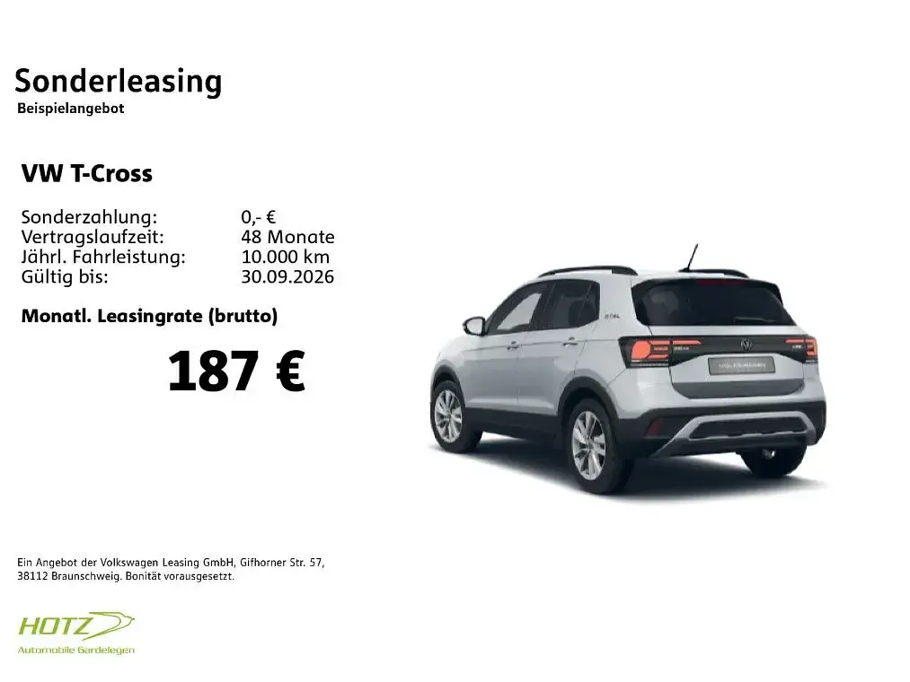 Gebraucht VW T-Cross Goal 95 PS (69 kW) 2025 Silber SUV
