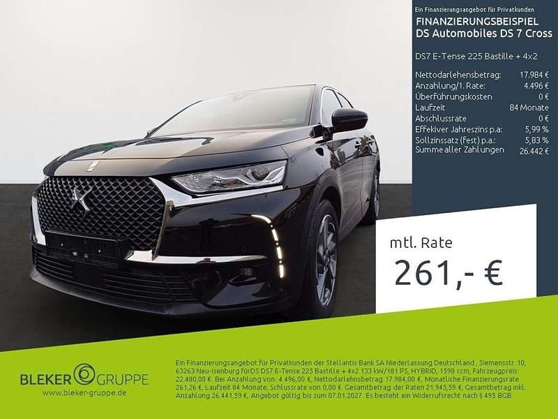 Lackierung schwarz perla nera/metallic klarlack Gebraucht 2022 DS Automobiles DS7 Crossback Bastille Plus SUV | 22.480 € (Fairer Preis) - Bild 1/3