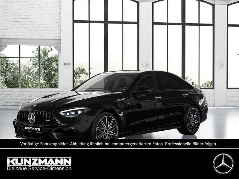 Obsidianschwarz metallic Gebraucht 2024 Mercedes C63 S E Performance AMG Limousine | 69.990 € - Bild 1/4