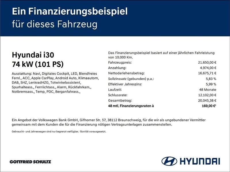 Gebraucht Hyundai i30 101 PS (74 kW) 2025 Gruen Kombi