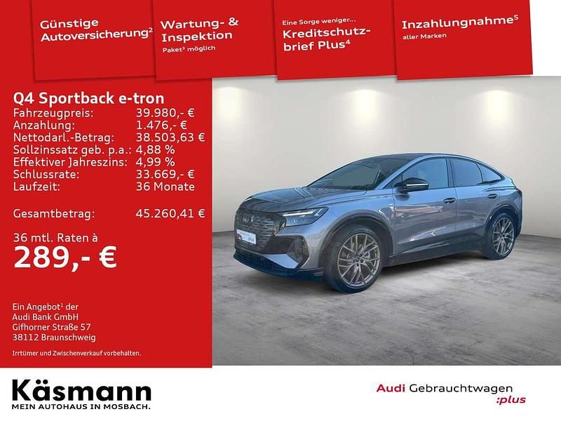 Taifungrau metallic Gebraucht 2023 Audi Q4 e-tron S-Line SUV | 39.980 € (Guter Preis) - Bild 1/2