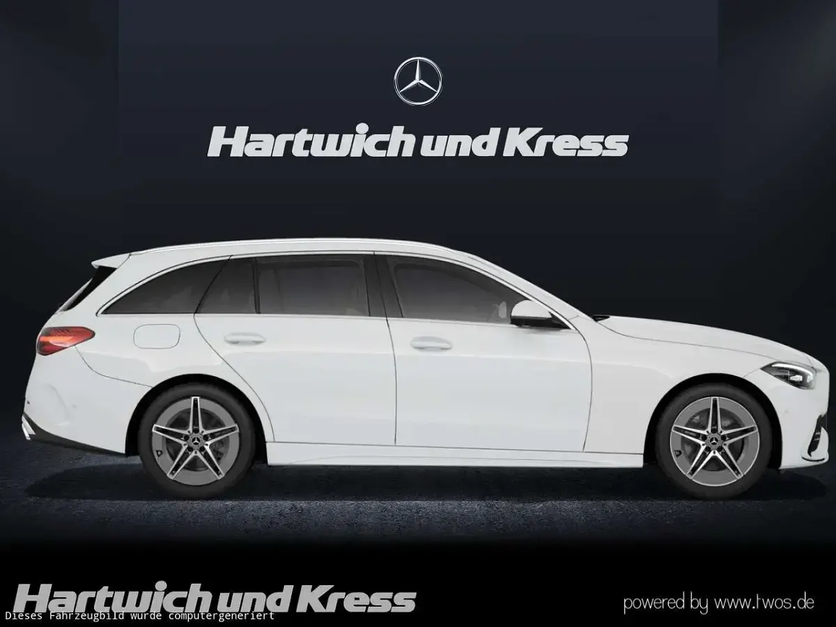 Gebraucht Mercedes C200 AMG line 163 PS (119 kW) 2025 Polarweiss  unilack Kombi