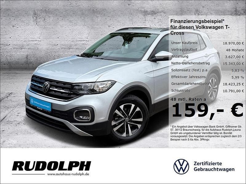 Silber Gebraucht 2020 VW T-Cross United SUV | 18.970 € (Guter Preis) - Bild 1/4