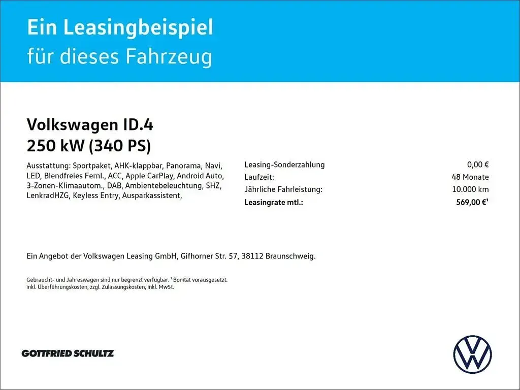 Gebraucht VW ID.4 GTX 250 kW (340 PS) 2025 Schwarz SUV