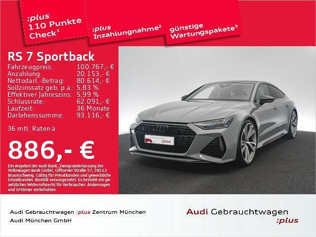 Gebraucht Audi RS7 Sportback Ambiente 600 PS (441 kW) 2022 Nardograu Kleinwagen