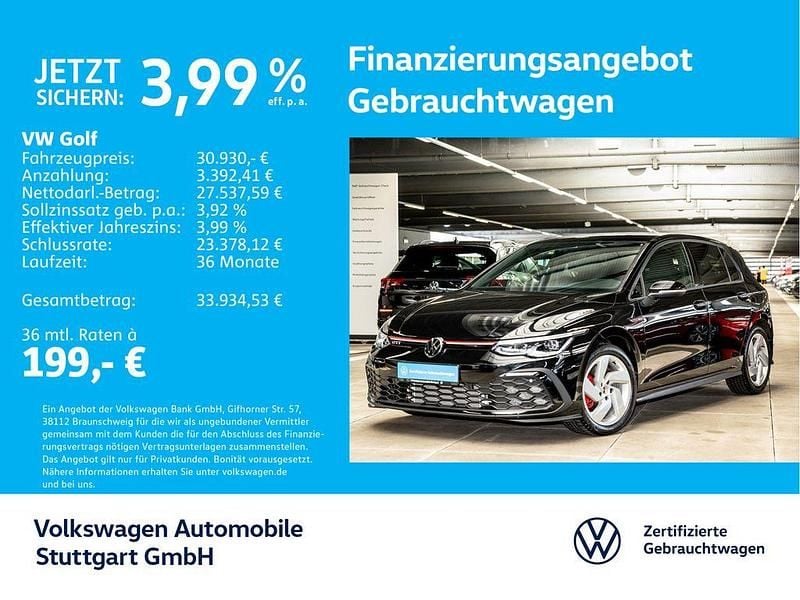 0e grenadillschwarz metallic Gebraucht 2024 VW Golf VIII GTI Limousine | 30.930 € (Guter Preis) - Bild 1/4