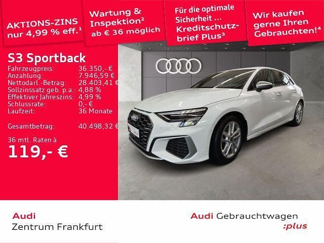 Weiß Gebraucht 2024 Audi S3 Sport Limousine | 36.350 € (Superpreis) - Bild 1/2