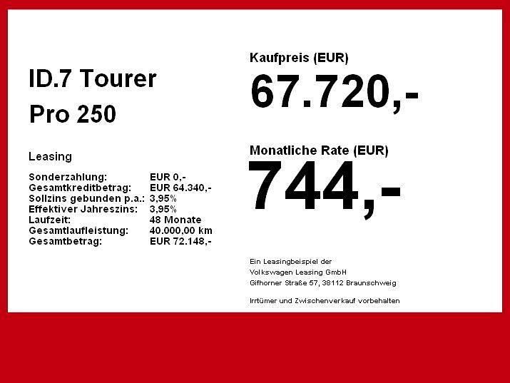 Neu VW ID.7 Pro 210 kW (286 PS) 2026 Schwarz Kombi