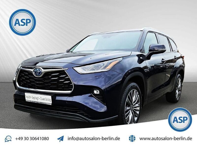 Blau dark blue metallic metallic Gebraucht 2021 Toyota Highlander Executive SUV | 41.890 € (Superpreis) - Bild 1/4
