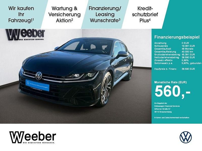 Schwarz Gebraucht 2022 VW Arteon R Limousine | 38.590 € (Fairer Preis) - Bild 1/4