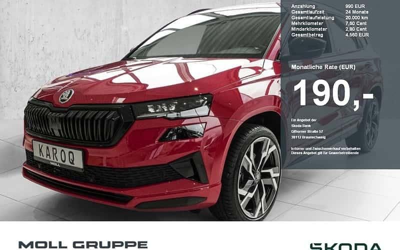 Rot Neu 2025 Skoda Karoq SportLine SUV | 39.990 € (Teuer) - Bild 1/4