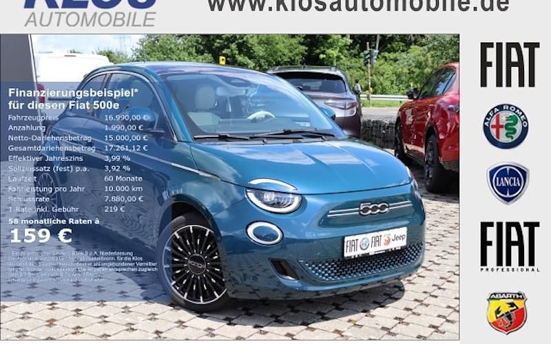 Grün Gebraucht 2021 Fiat 500e La Prima Limousine | 16.990 € (Fairer Preis) - Bild 1/4