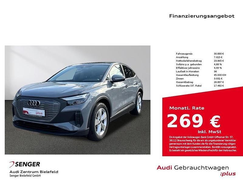 Kieselgrau Gebraucht 2022 Audi Q4 Sportback e-tron Basis SUV | 30.880 € (Teuer) - Bild 1/4