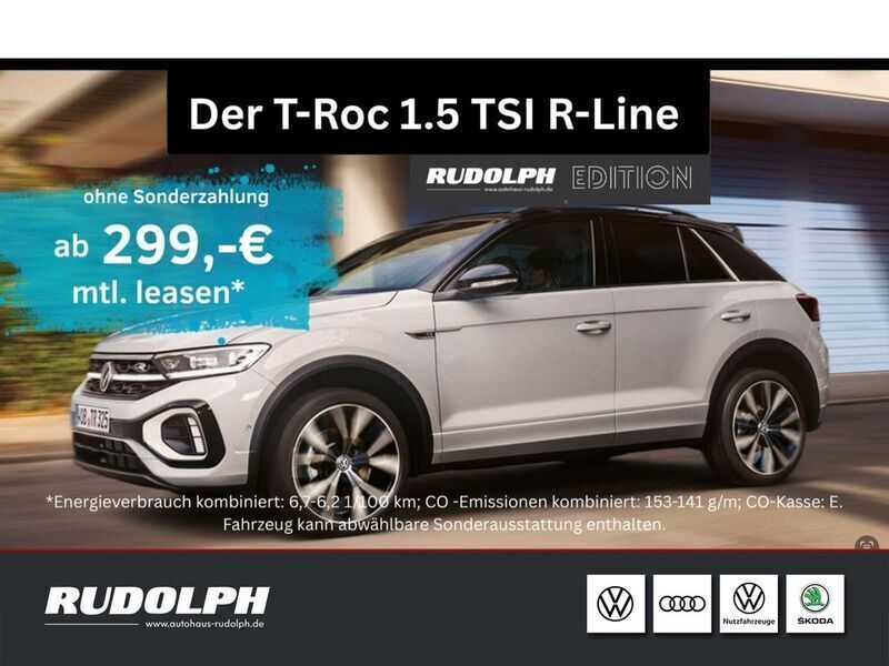 Blau Neu 2025 VW T-Roc R-line SUV | 42.390 € (Fairer Preis) - Bild 1/4