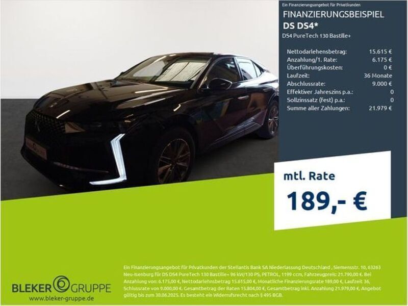 Schwarz Gebraucht 2022 DS Automobiles DS4 Bastille Limousine | 21.790 € (Guter Preis) - Bild 1/3