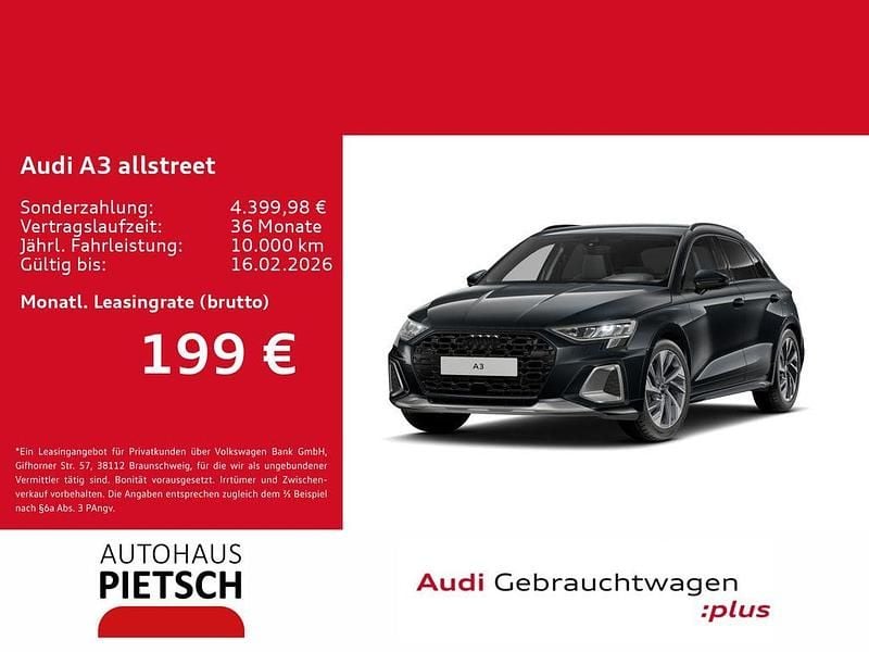 Grau Gebraucht 2025 Audi A3 Sport Limousine | 36.420 € (Guter Preis) - Bild 1/4