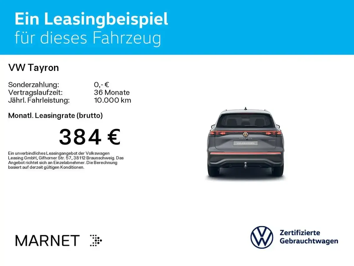Gebraucht VW Tayron Elegance 204 PS (150 kW) 2025 Delfingrau metallic SUV