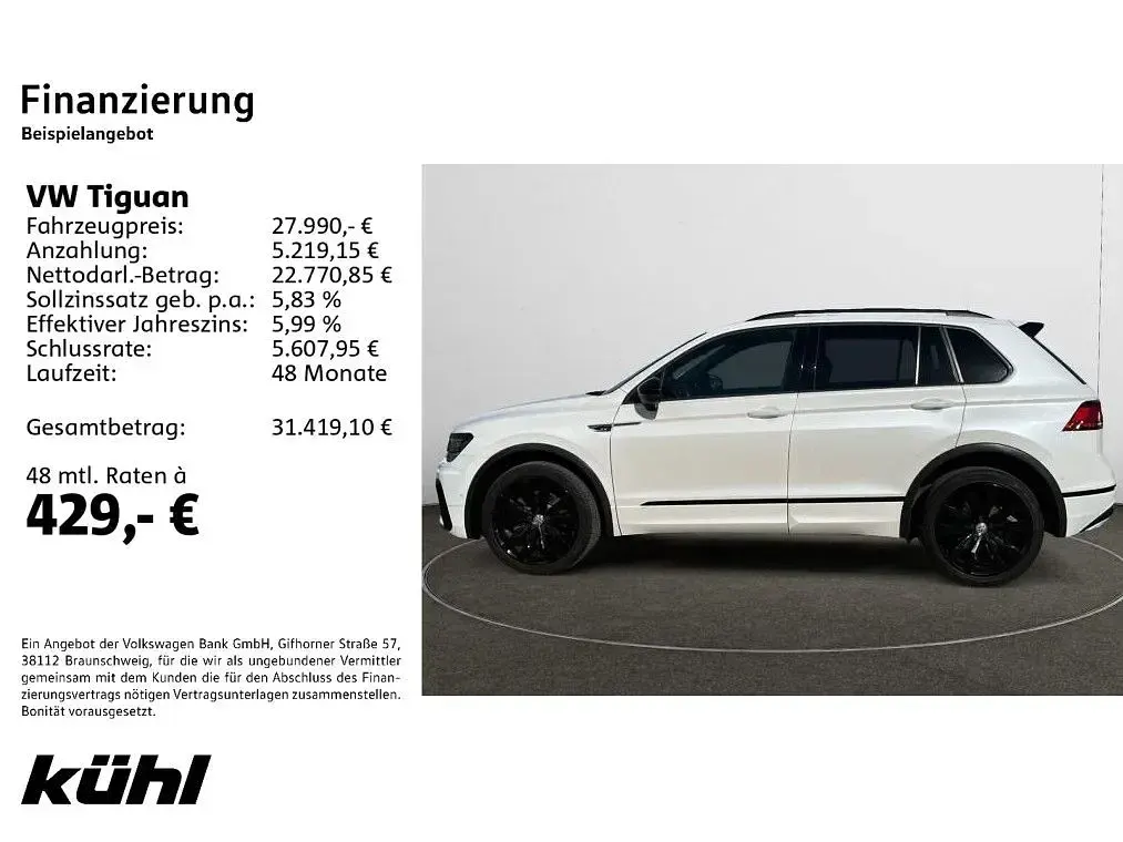 Gebraucht VW Tiguan Highline 230 PS (169 kW) 2020 Oryxwhite perlmutteffekt SUV