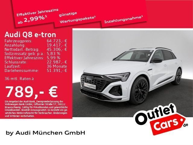 Gletscherweiß metallic Gebraucht 2023 Audi Q8 e-tron S-Line SUV | 65.481 € (Etwas zu teuer) - Bild 1/1