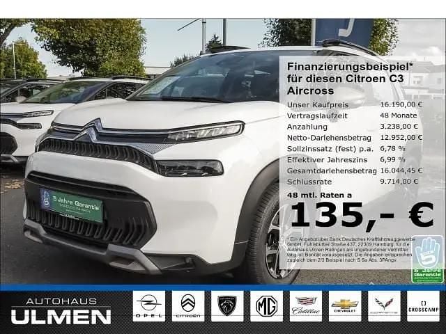 Weiss Gebraucht 2023 Citroën C3 Aircross PureTech SUV | 16.190 € (Fairer Preis) - Bild 1/4