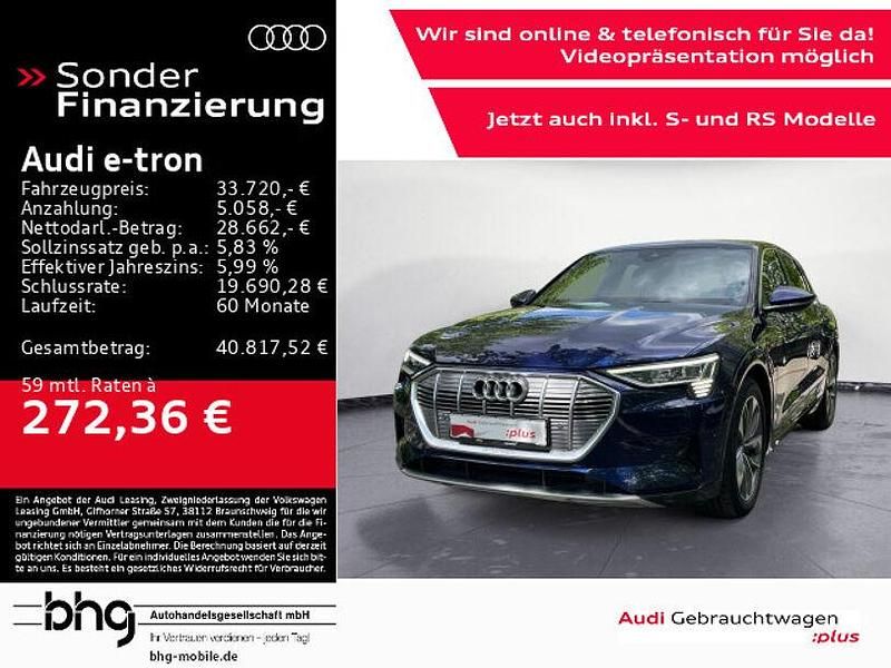 Navarrablau metallic Gebraucht 2022 Audi e-tron S-Line SUV | 33.720 € (Fairer Preis) - Bild 1/4