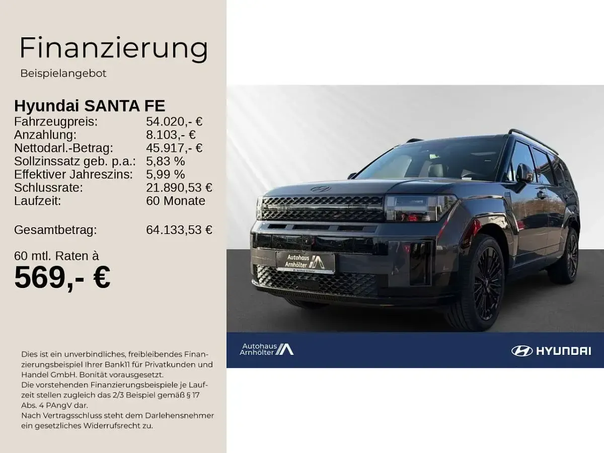 Neu Hyundai Santa Fe Blackline 239 PS (175 kW) 2026 Ecotronic grey SUV