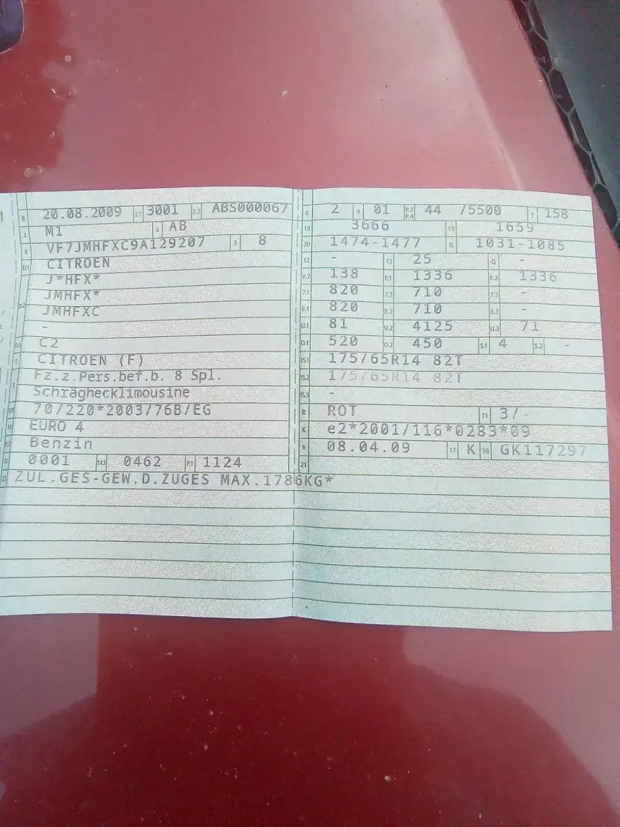 Gebraucht Citroën C2 2009 Rot Kleinwagen